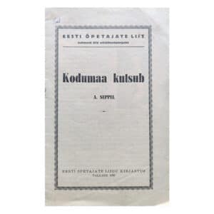 Kodumaa kutsub : juhiseid XIV võistlusõpinguks 1939