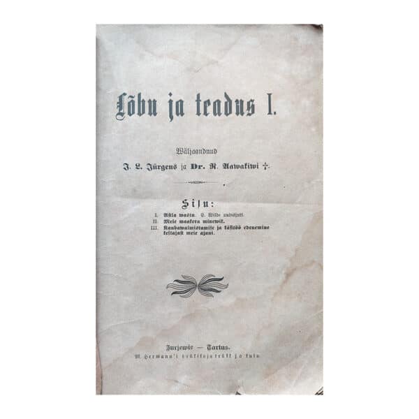 Lõbu ja teadus. 1 1906