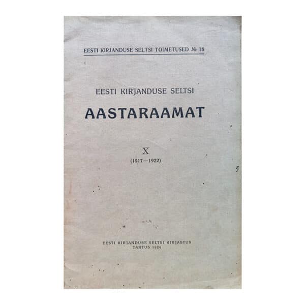 Eesti Kirjanduse Seltsi aastaraamat 1924