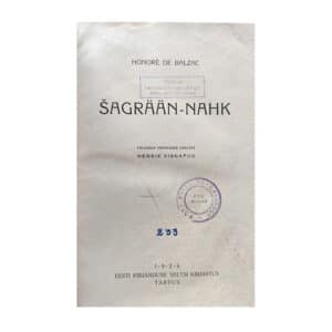 Šagrään-nahk 1926 - Honoré de Balzac