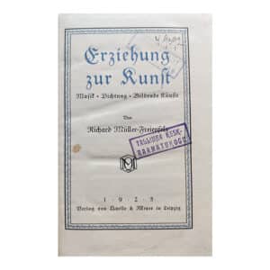 Erziehung zur Kunst 1925