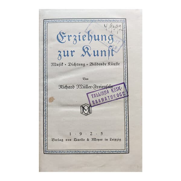 Erziehung zur Kunst 1925