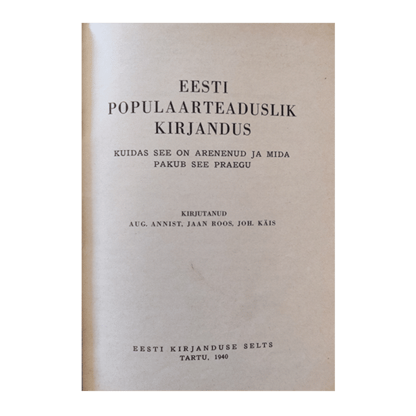 Eesti populaarteaduslik kirjandus 1940