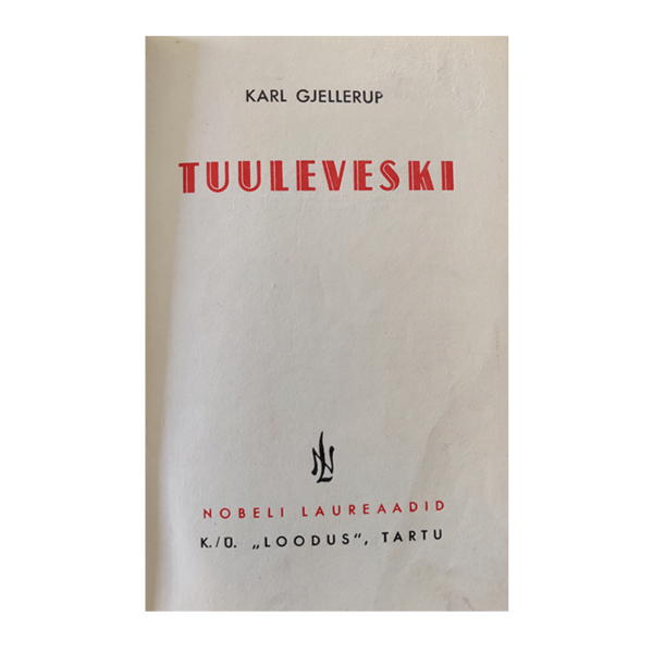 Tuuleveski 1936 - Karl Gjellerup