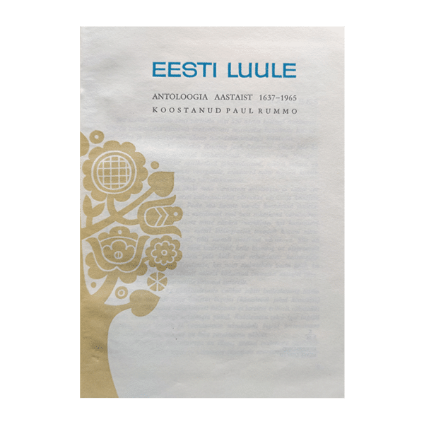 Eesti luule: antoloogia aastaist 1637-1965