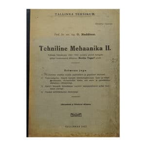 Tehniline mehaanika II Esimene jagu