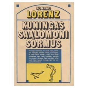 Kuningas Saalomoni sõrmus - Konrad Lorenz - 1984 - -