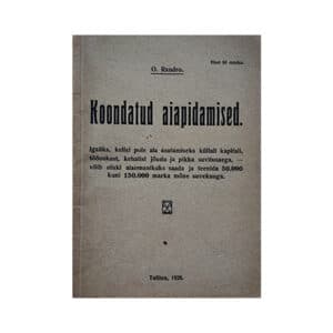 Koondatud aiapidamised - Oskar Arrover - 1926 - -