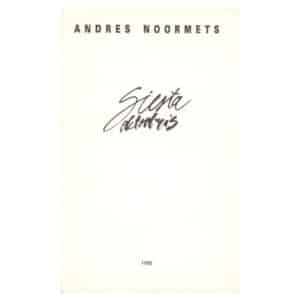 Siesta oktoobris - Andres Noormets - 1992 - -