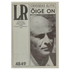 Õige on - Odisseas Elitis - 1980 - -
